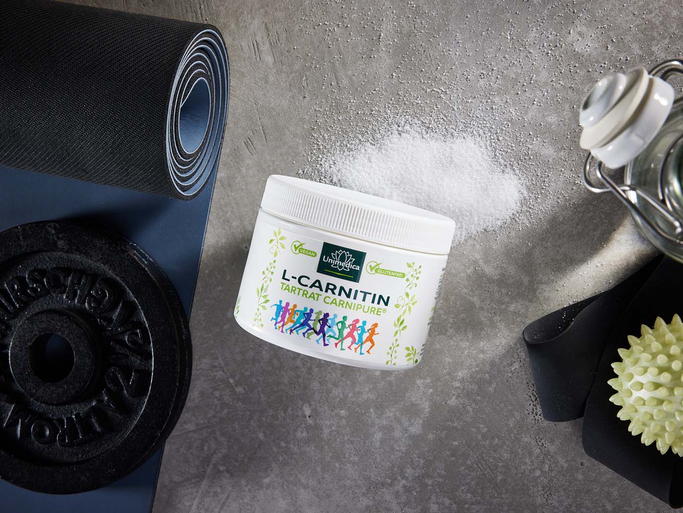 L-carnitine tartrate Carnipure® powder - 2000 mg per daily dose (1 scoop) - 250 g - from Unimedica